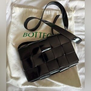 Bottega Veneta Glossy Black Crossbody Bag